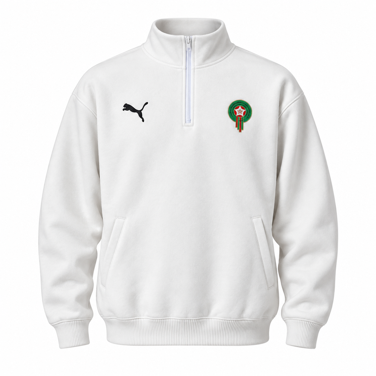 Morocco Quarter-Zip Tracksuit Set – White