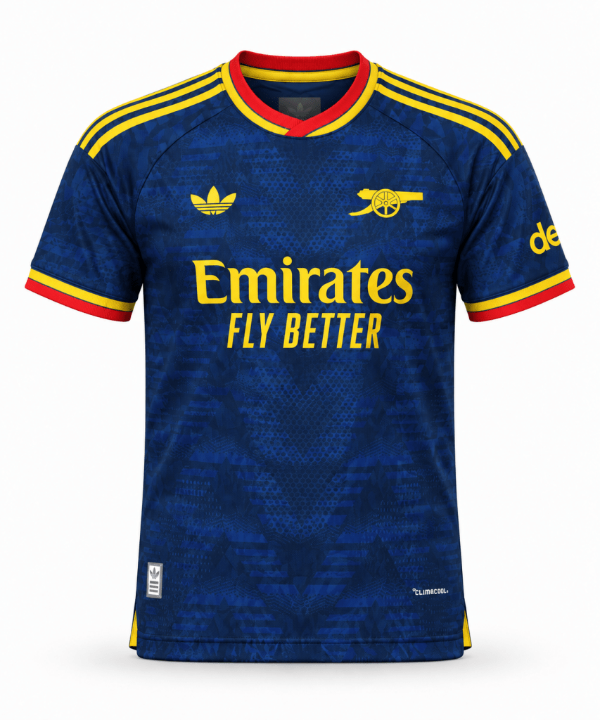 Arsenal Navy & Yellow Football Jersey - Darkdxb