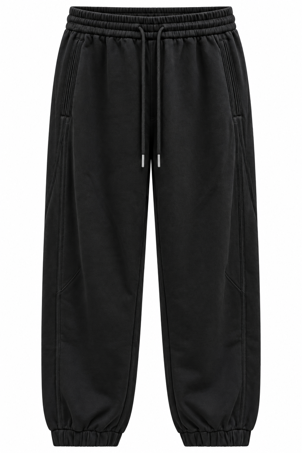 Black Relaxed Fit Jogger Pants