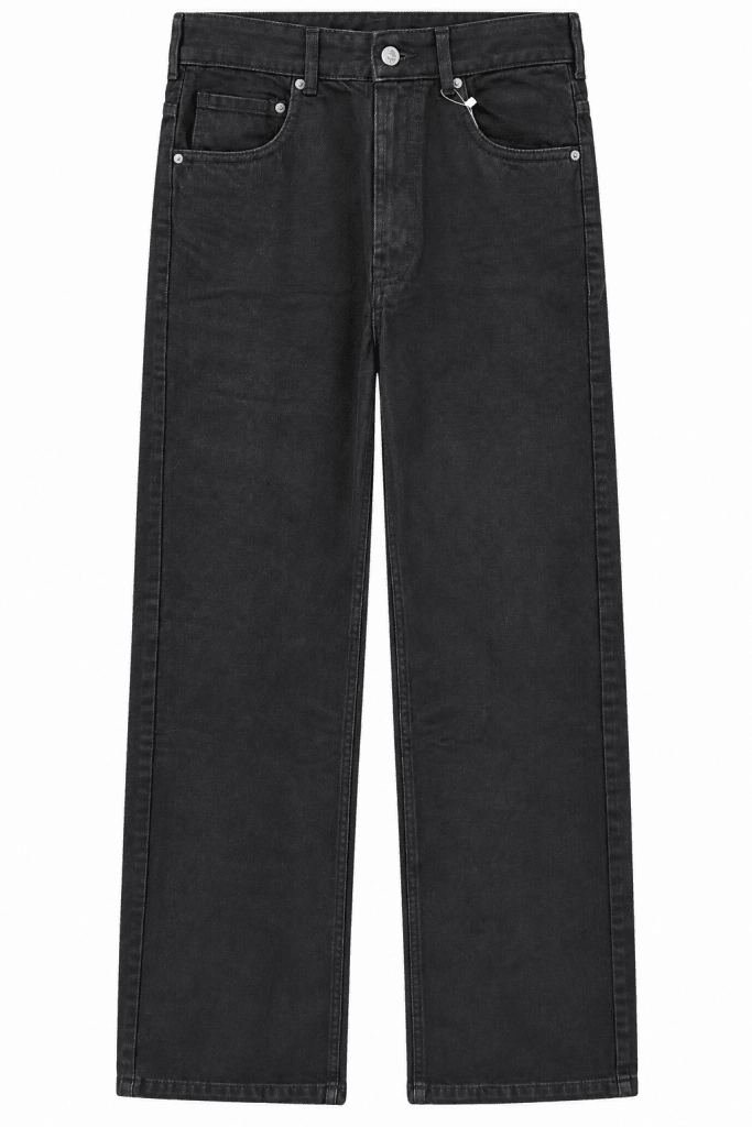 STWD Relaxed Fit Tapered Jeans – Washed Black - Darkdxb