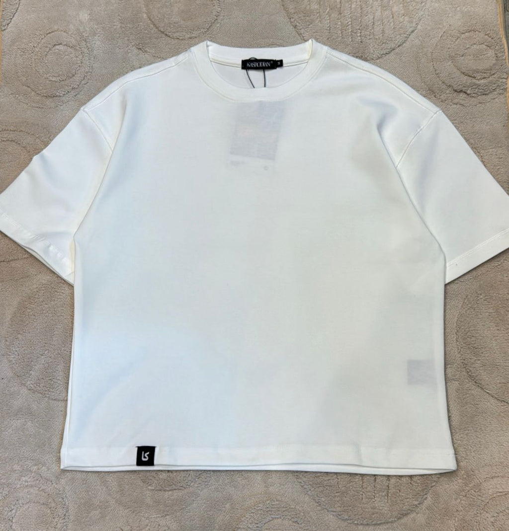 KASRODIAN Essential Heavyweight Boxy Fit Tee – Off-White