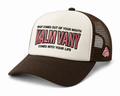 Kalm Vany Graphic Trucker Cap – Cream & Brown