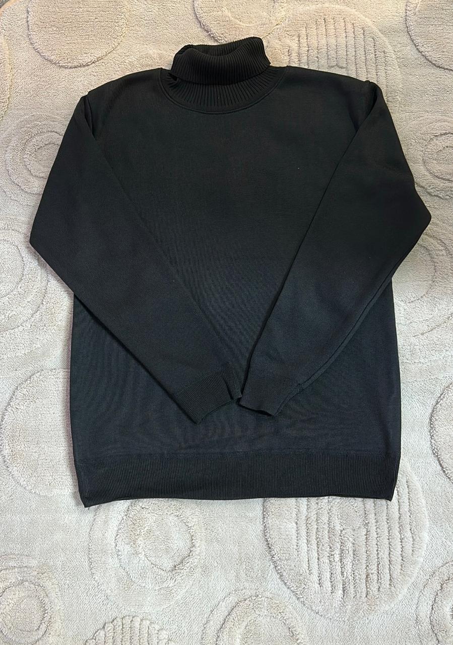 Classic Black Turtleneck Sweater | Essential Ribbed Roll Neck Jumper