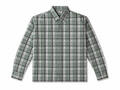 Dark Men's Sage Green Plaid Button-Up Shirt – Long Sleeve Casual Checkered Shirt