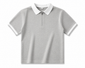 Elite Light Grey Textured Zip Polo Shirt – Premium Smart Casual Knit Polo