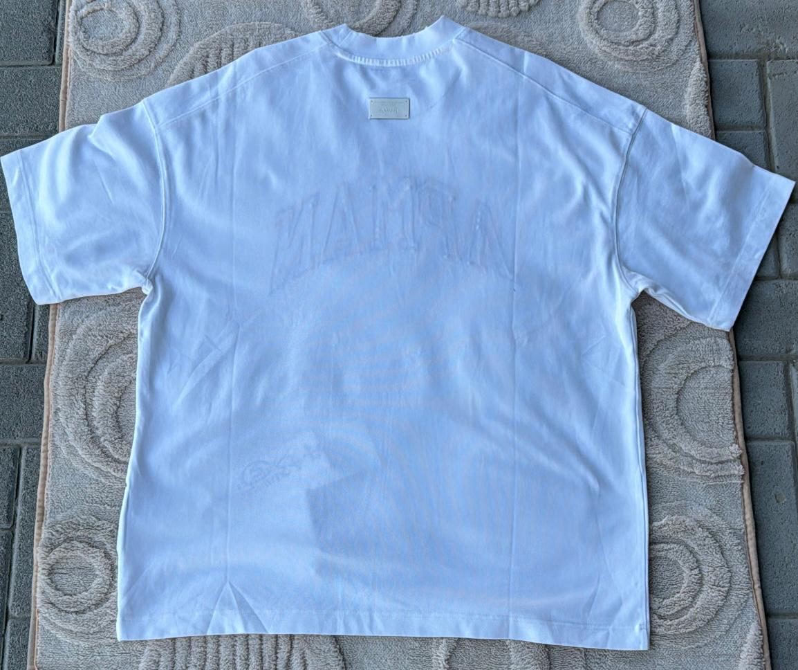 White Oversized APMAN T-Shirt | Red Arch/Marquee Graphic Tee