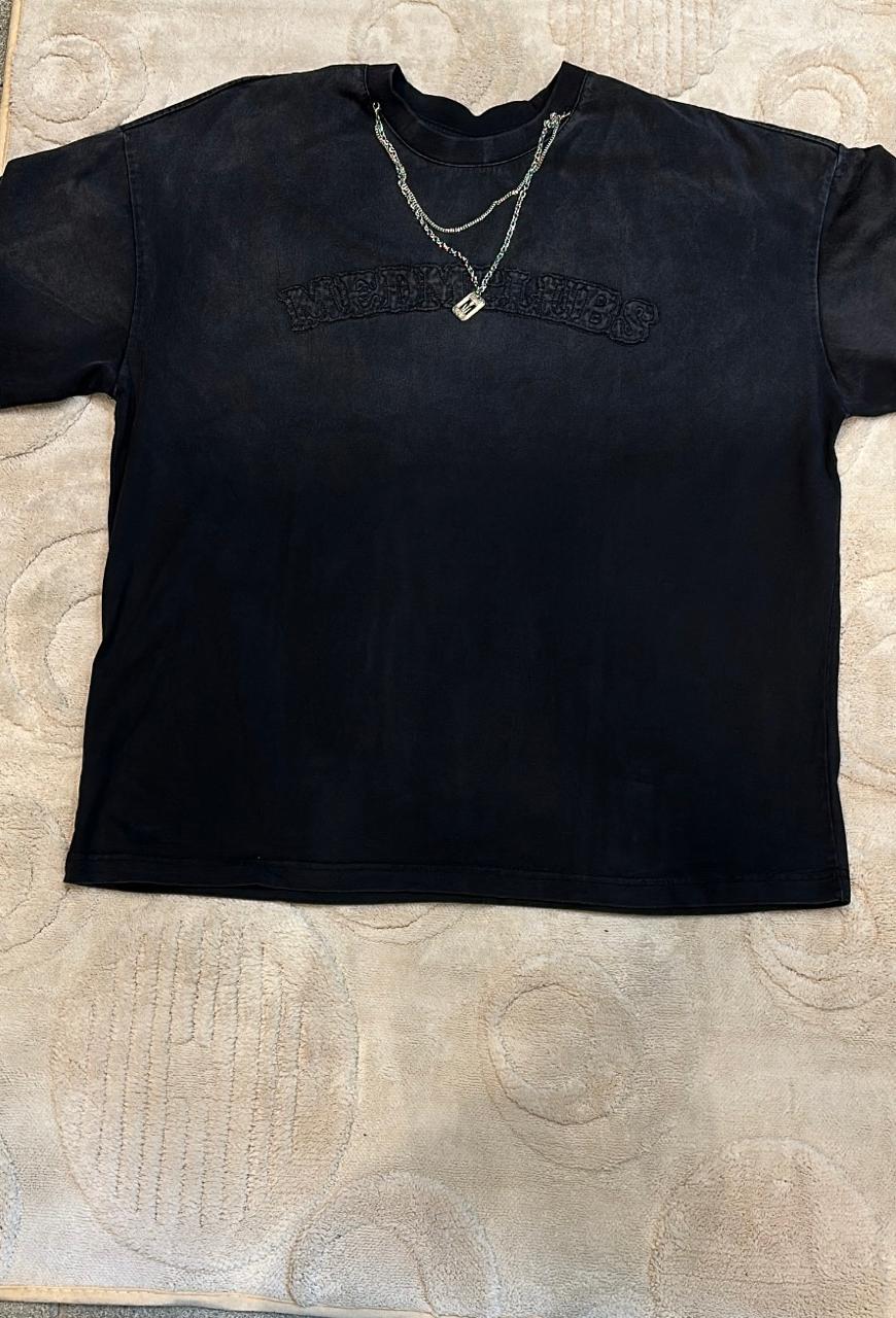 Dark Ombre Distressed Crewneck T-Shirt