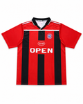 Red Black Stripe Retro Football Jersey