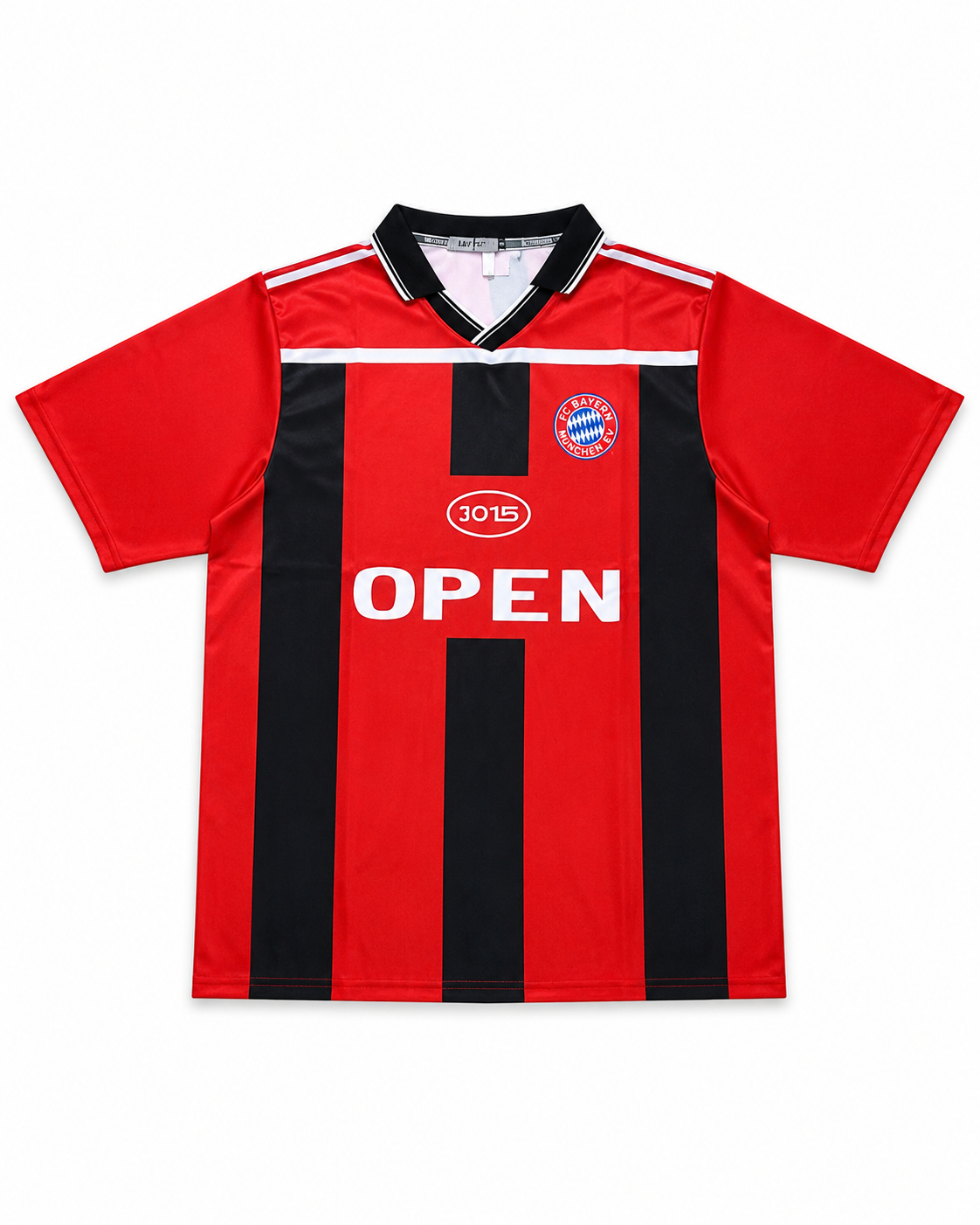 Red Black Stripe Retro Football Jersey