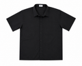 Black Short-Sleeve Button-Up Shirt