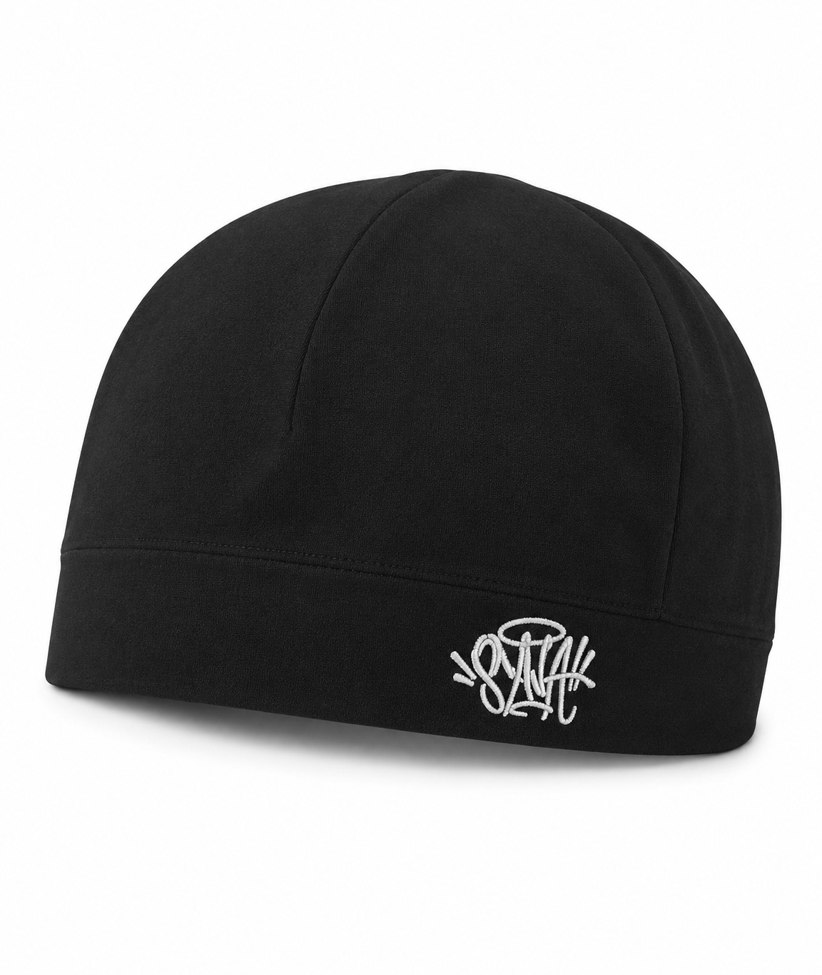Graffiti Logo Skull Beanie – Black & White