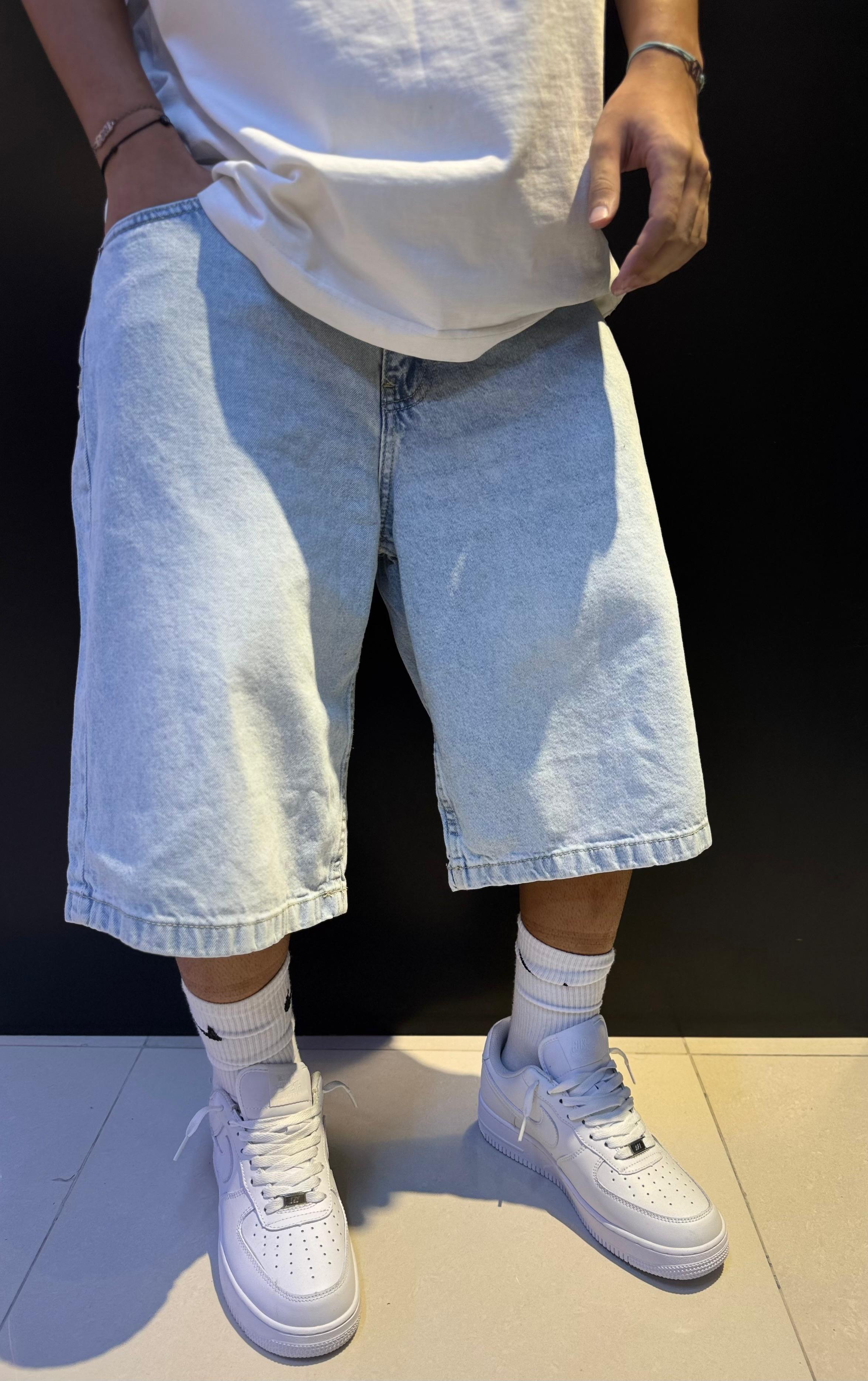Oversized Denim Shorts