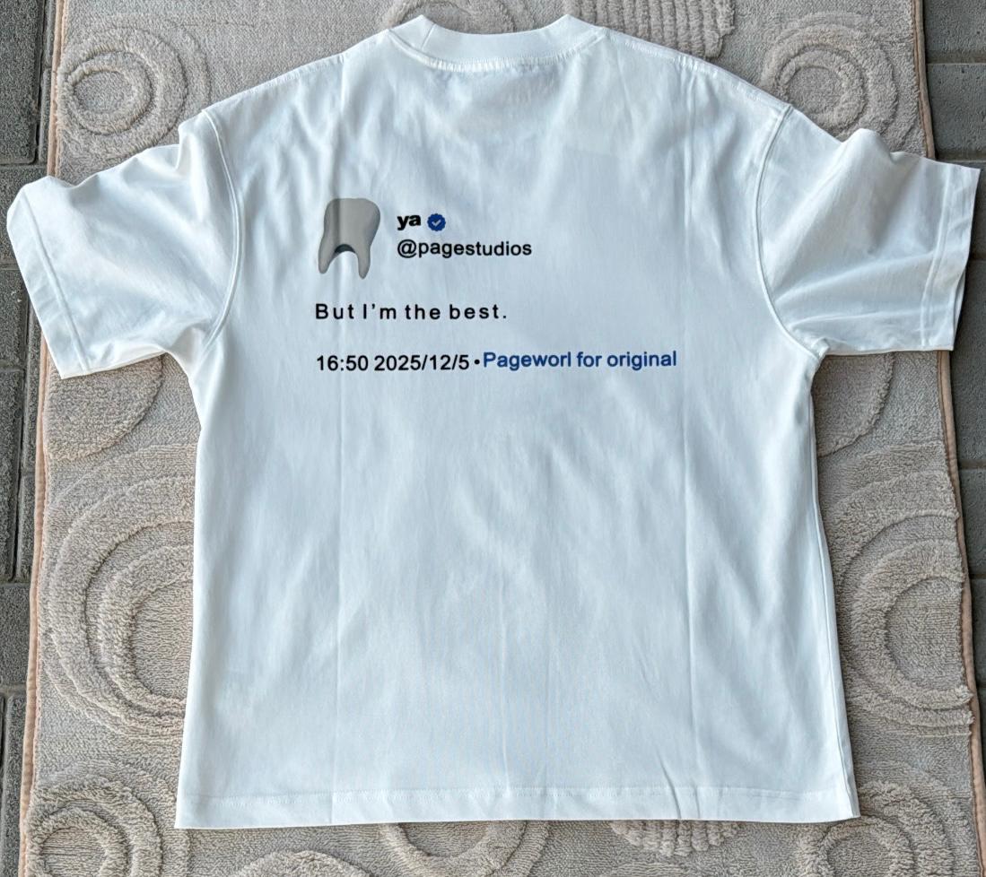 White T-Shirt with 3D Anatomical Molar Tooth Graphic