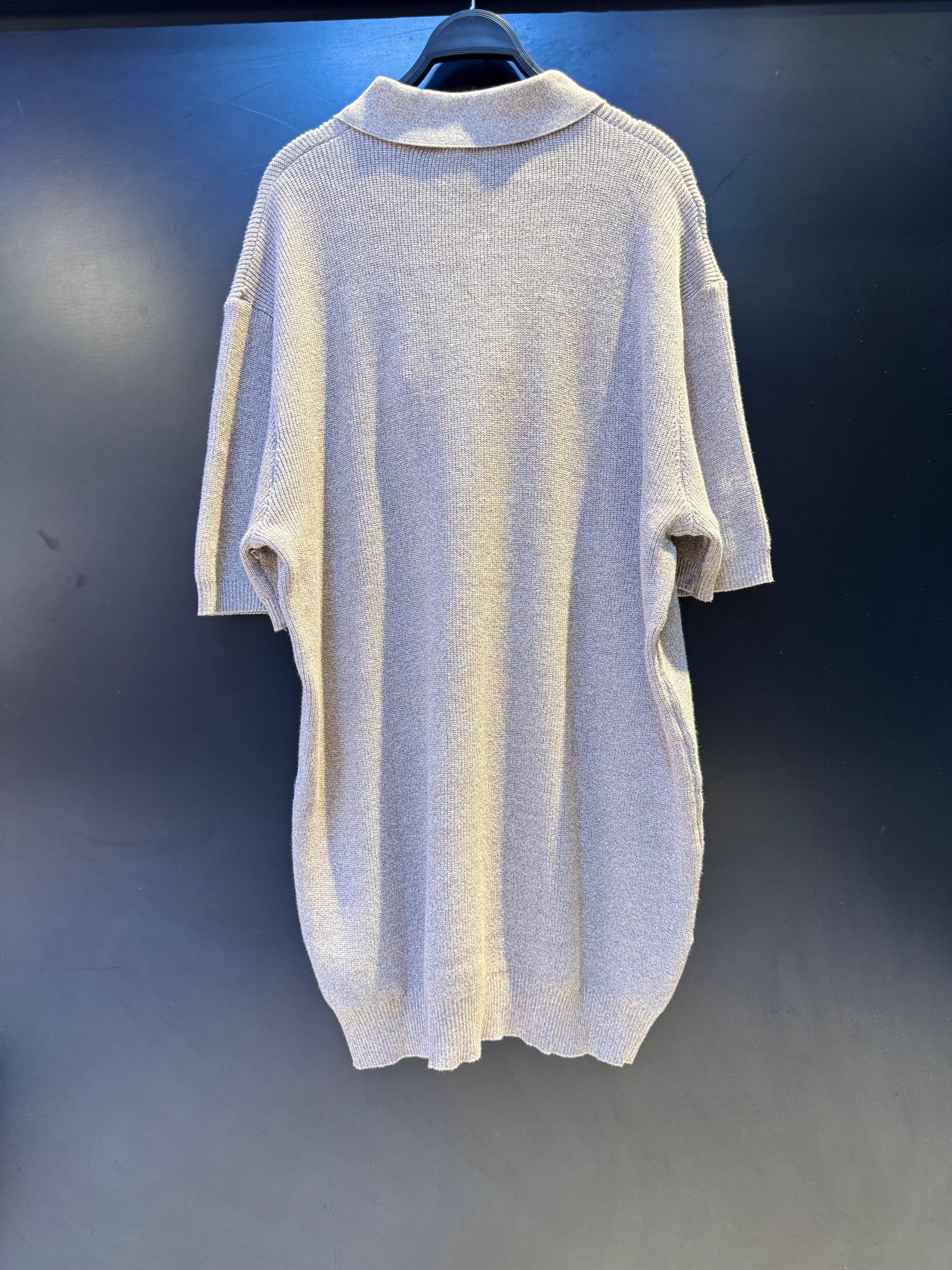 Knitted Quarter-Zip Polo Shirt