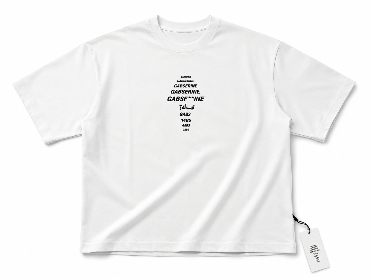 Men's White Oversized Graphic T-Shirt – Typography Back Print Streetwear Tee