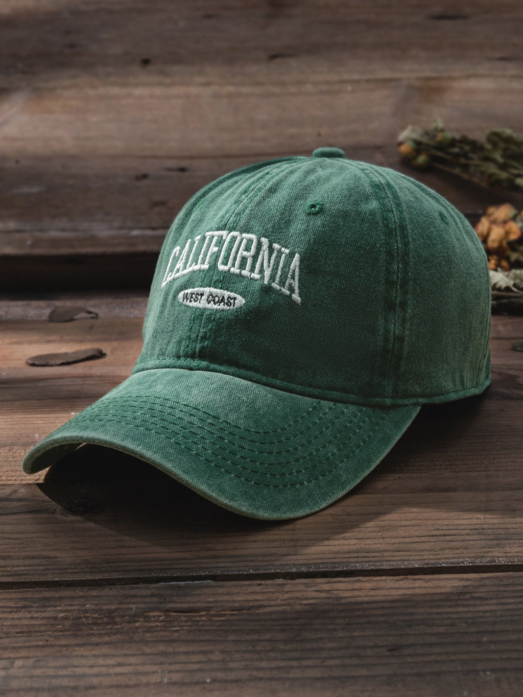 Unisex Y2k Embroidered California West Coast Washed Baseball Cap