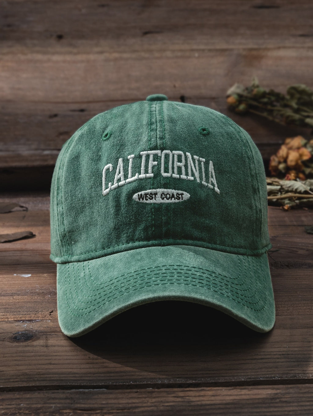 Unisex Y2k Embroidered California West Coast Washed Baseball Cap