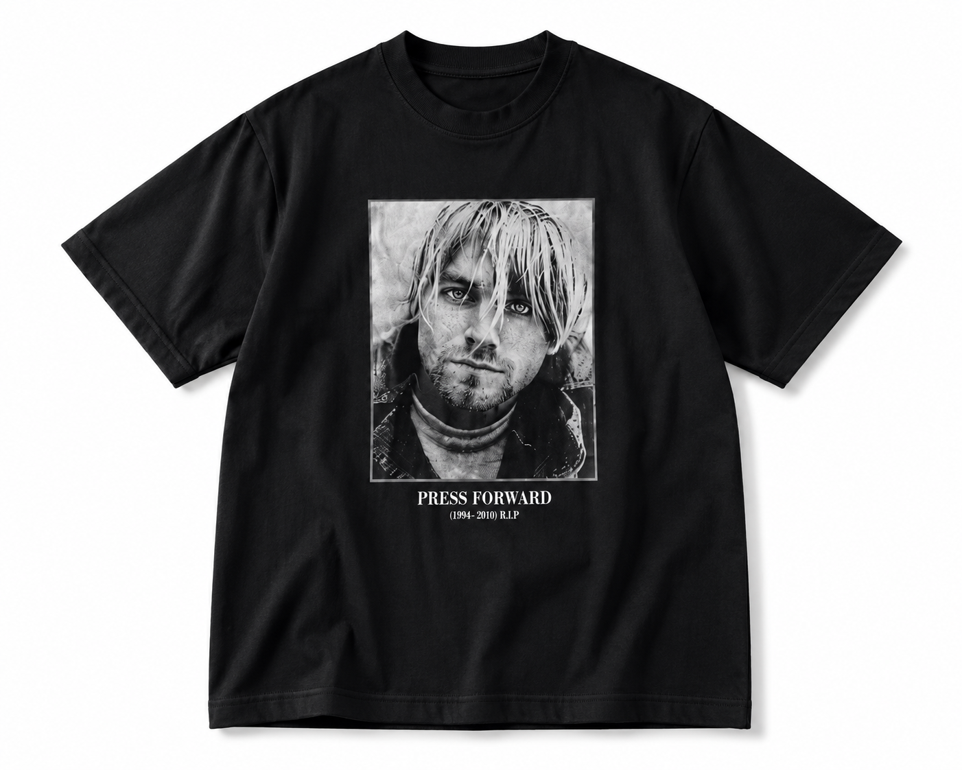 Oversized Black Graphic T-Shirt – Plain Back Edition