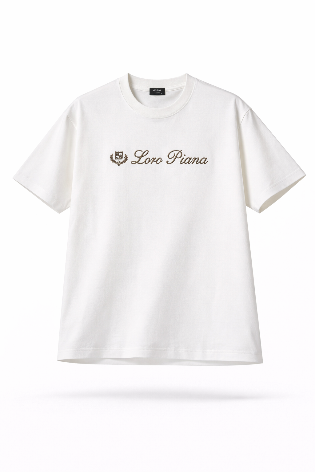 Loro Piana Minimal Logo Tee – White Oversized Luxury T-Shirt