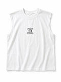 Unique & Special White Sleeveless Muscle Tee