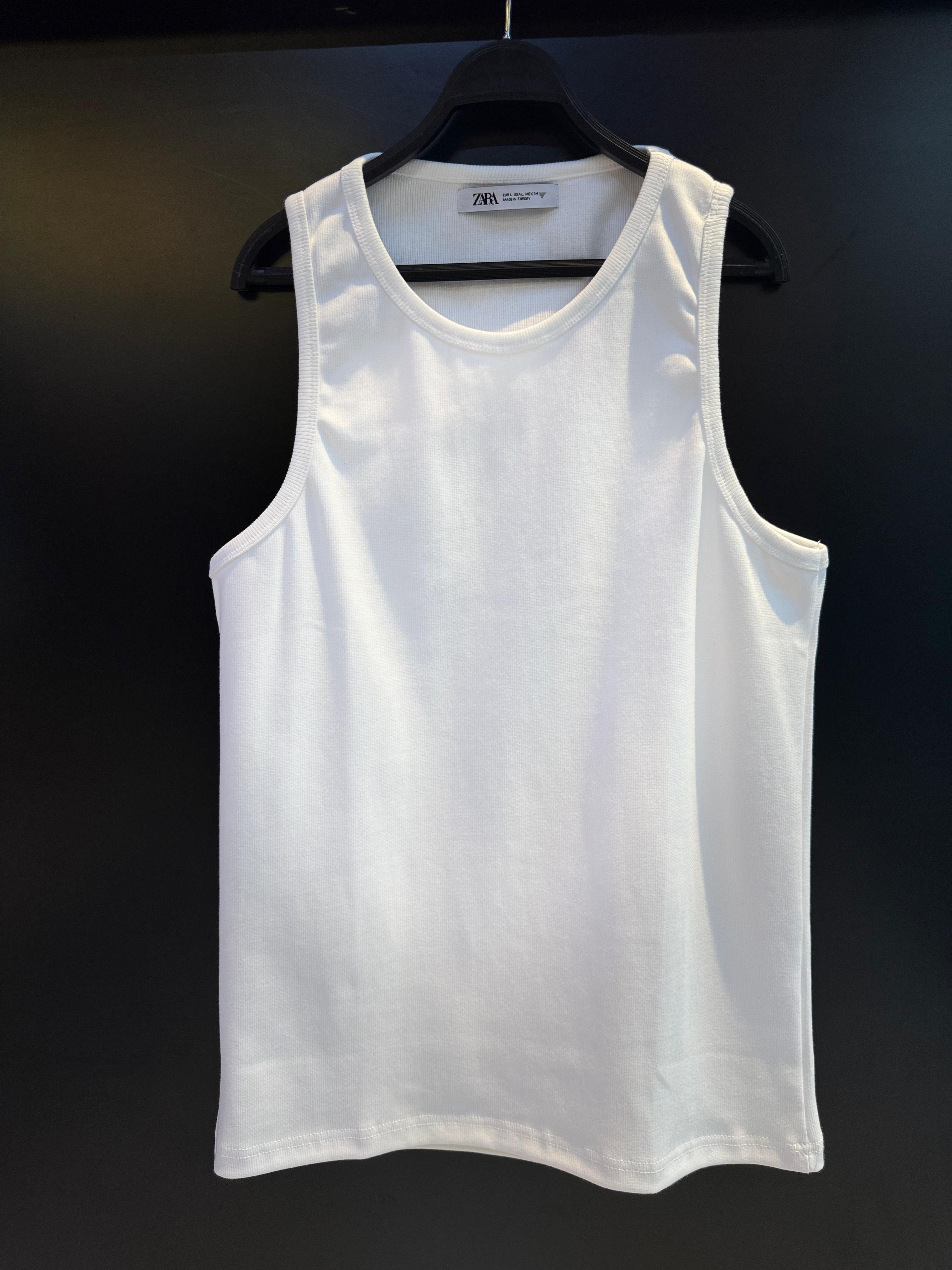 Zara new white  Ribbed Tank Top8