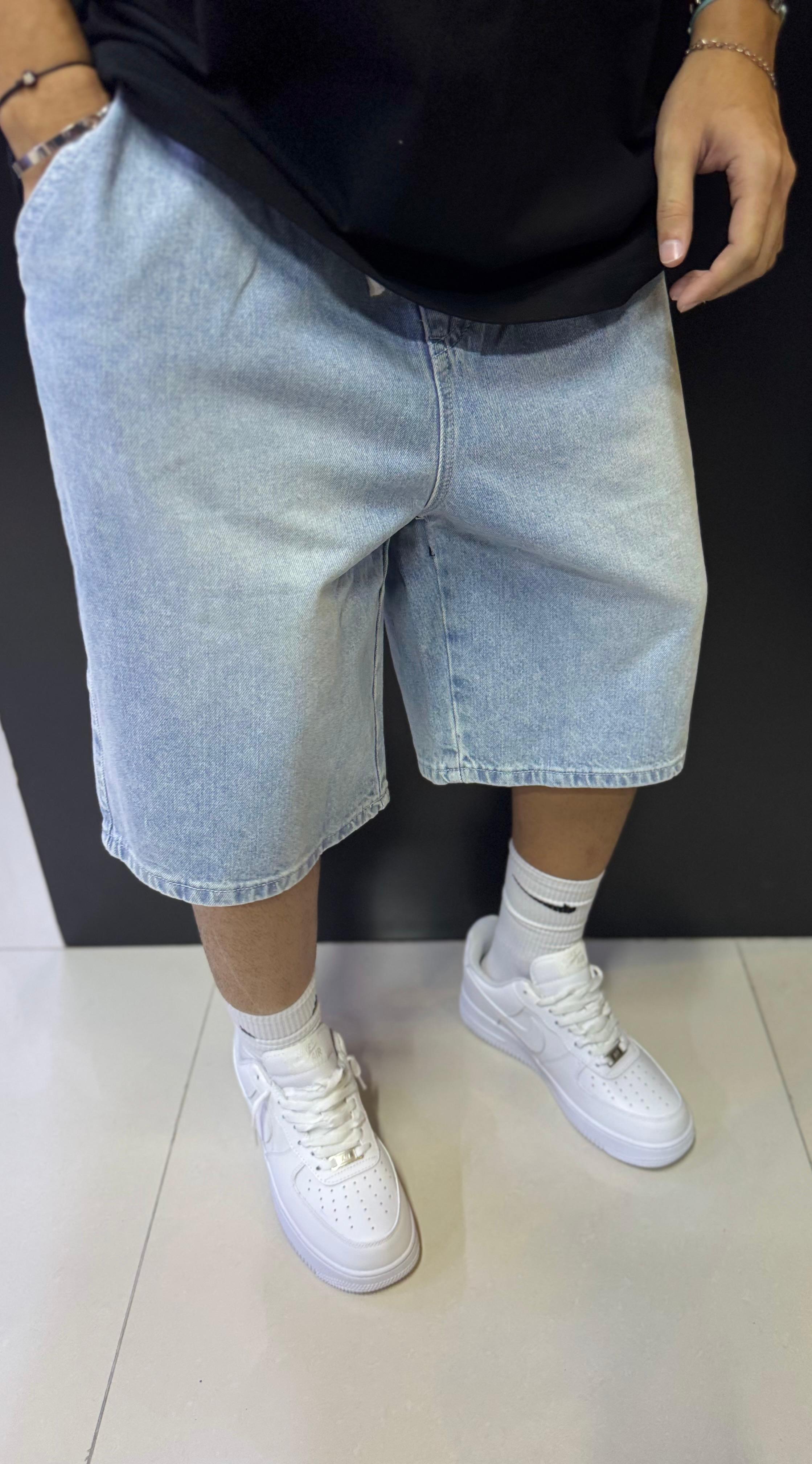 Men's Classic Light Blue Denim Shorts
