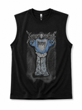 Men's Black Graphic Sleeveless Tank Top – Immortal Vintage Streetwear Muscle Tee
