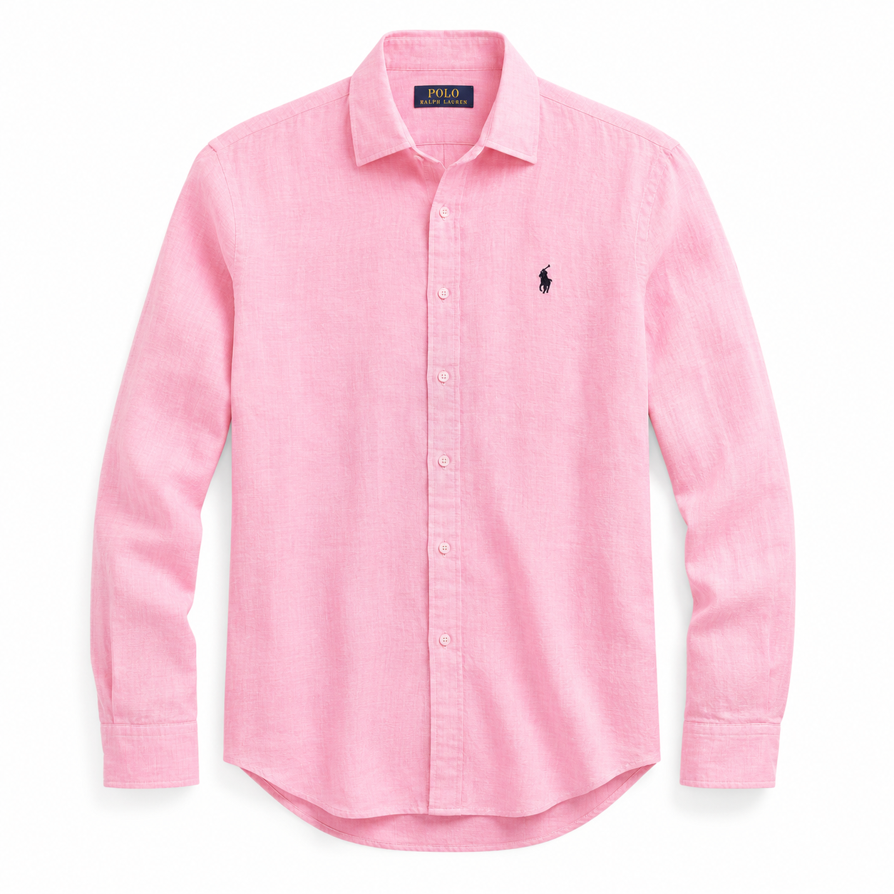 Polo Ralph Lauren Pink Long Sleeve Linen Shirt – Premium Casual Button-Up