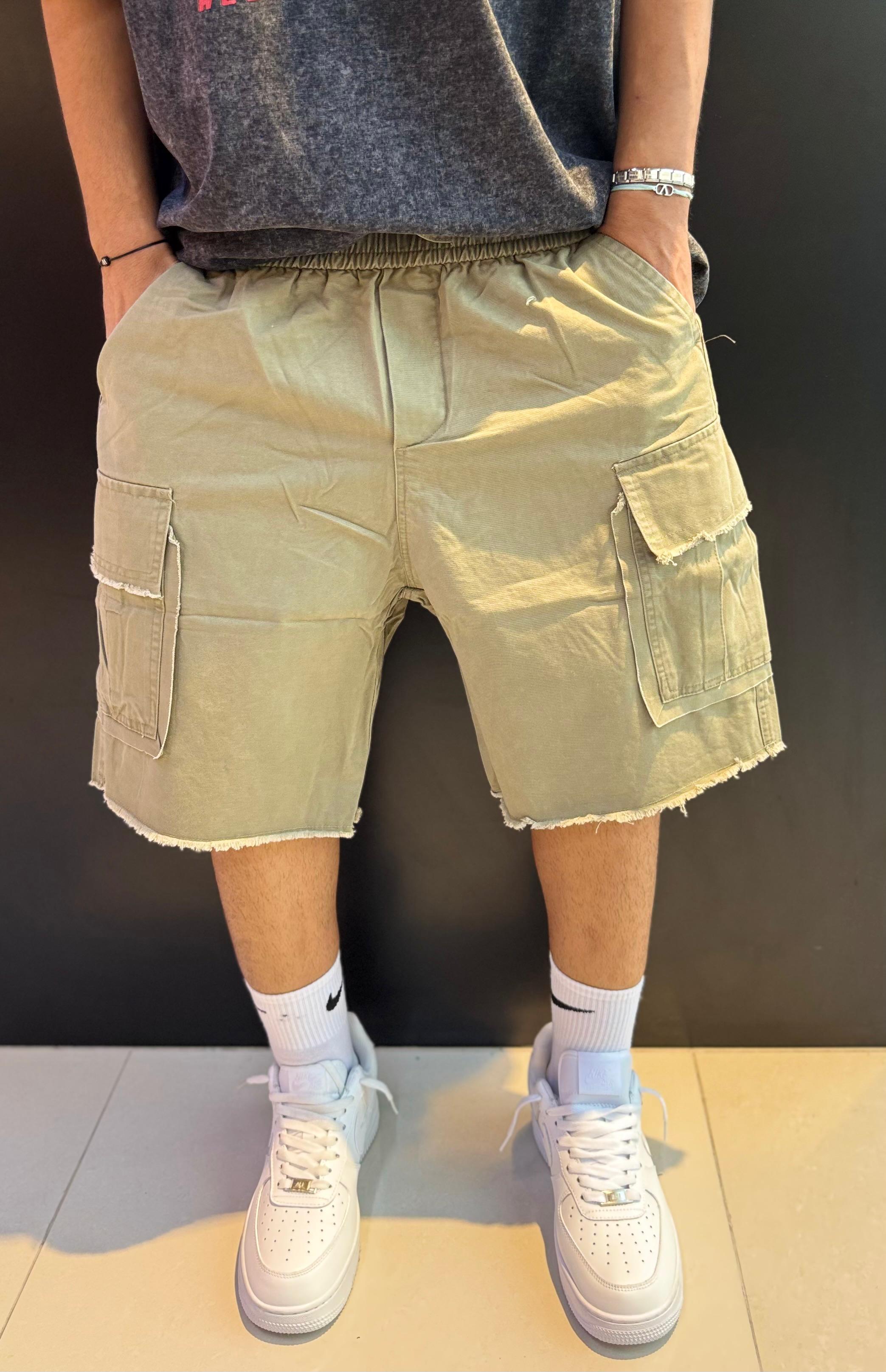 Khaki Cargo Shorts
