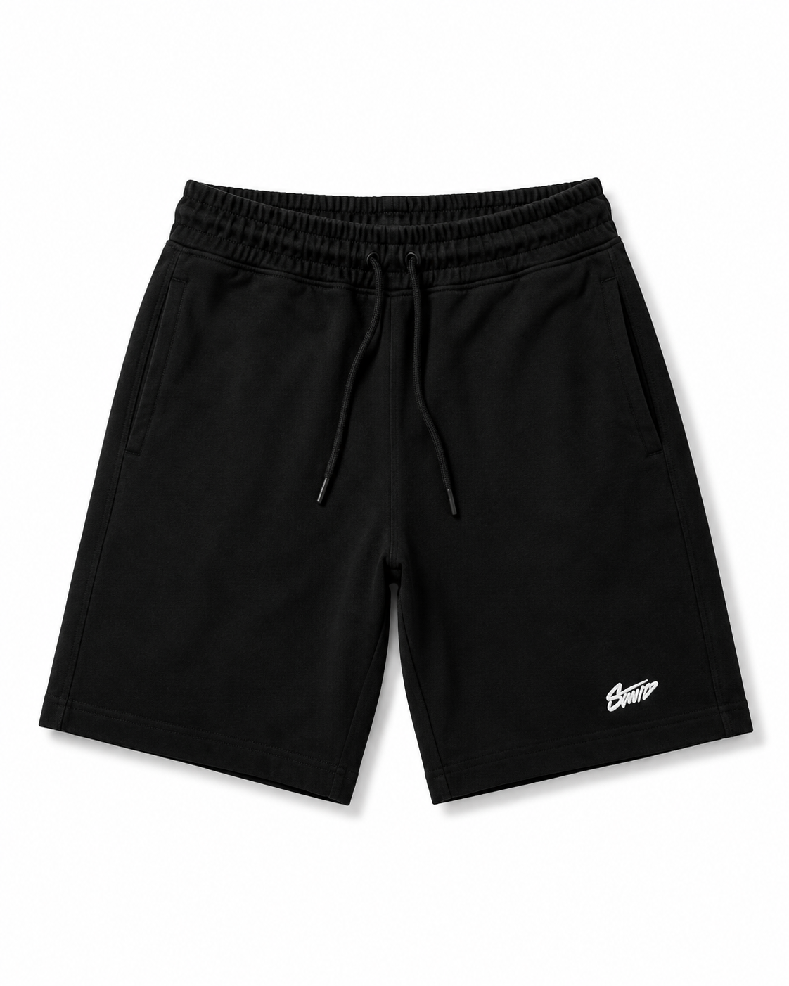 Stwd Black Drawstring Sweat Shorts