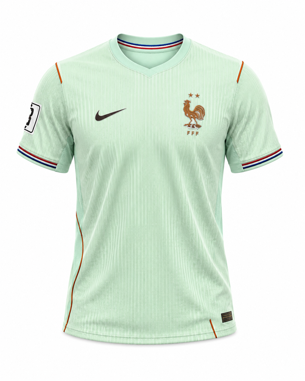 France 2026 Away Football Jersey – Mint Green Performance Shirt (Back View)
