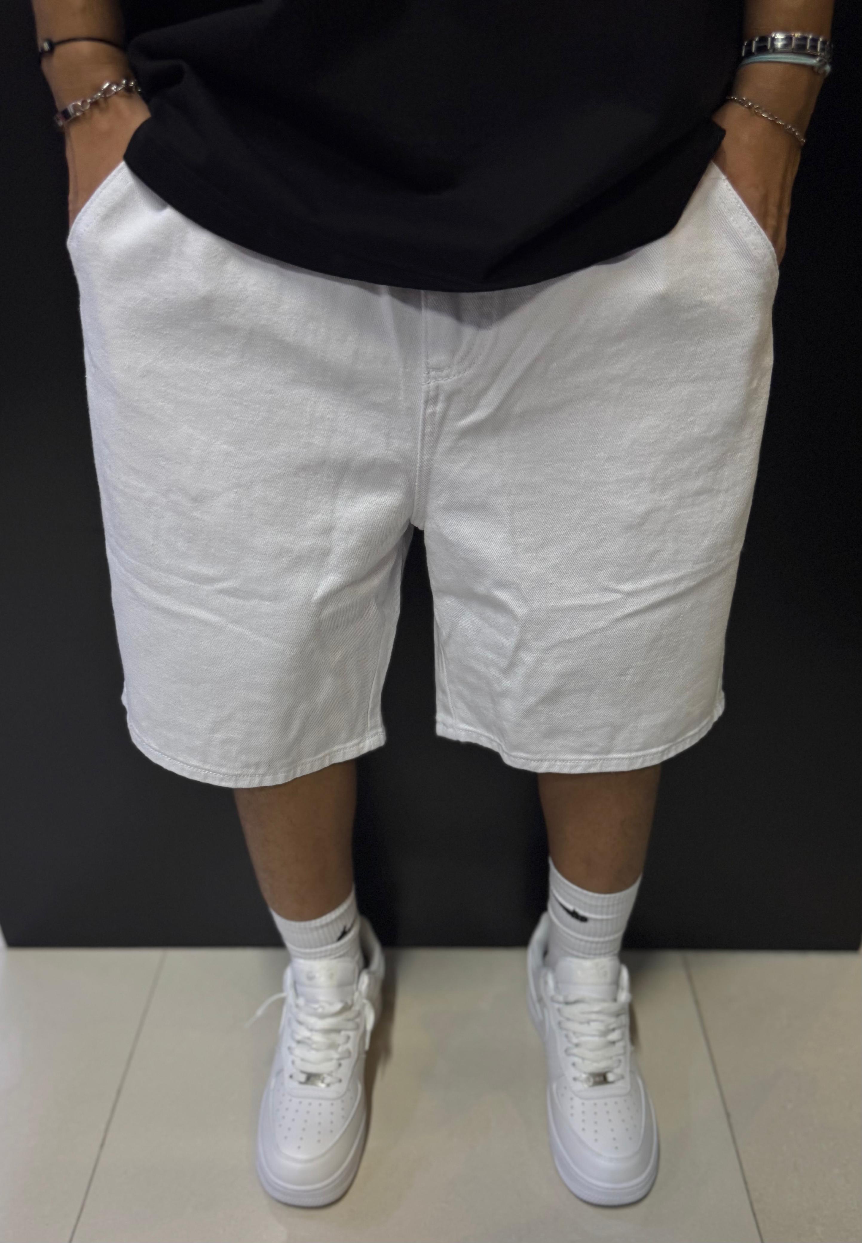 Men's White Denim Shorts