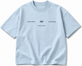 Echoes in the Dark Oversized Sky Blue Graphic T-Shirt