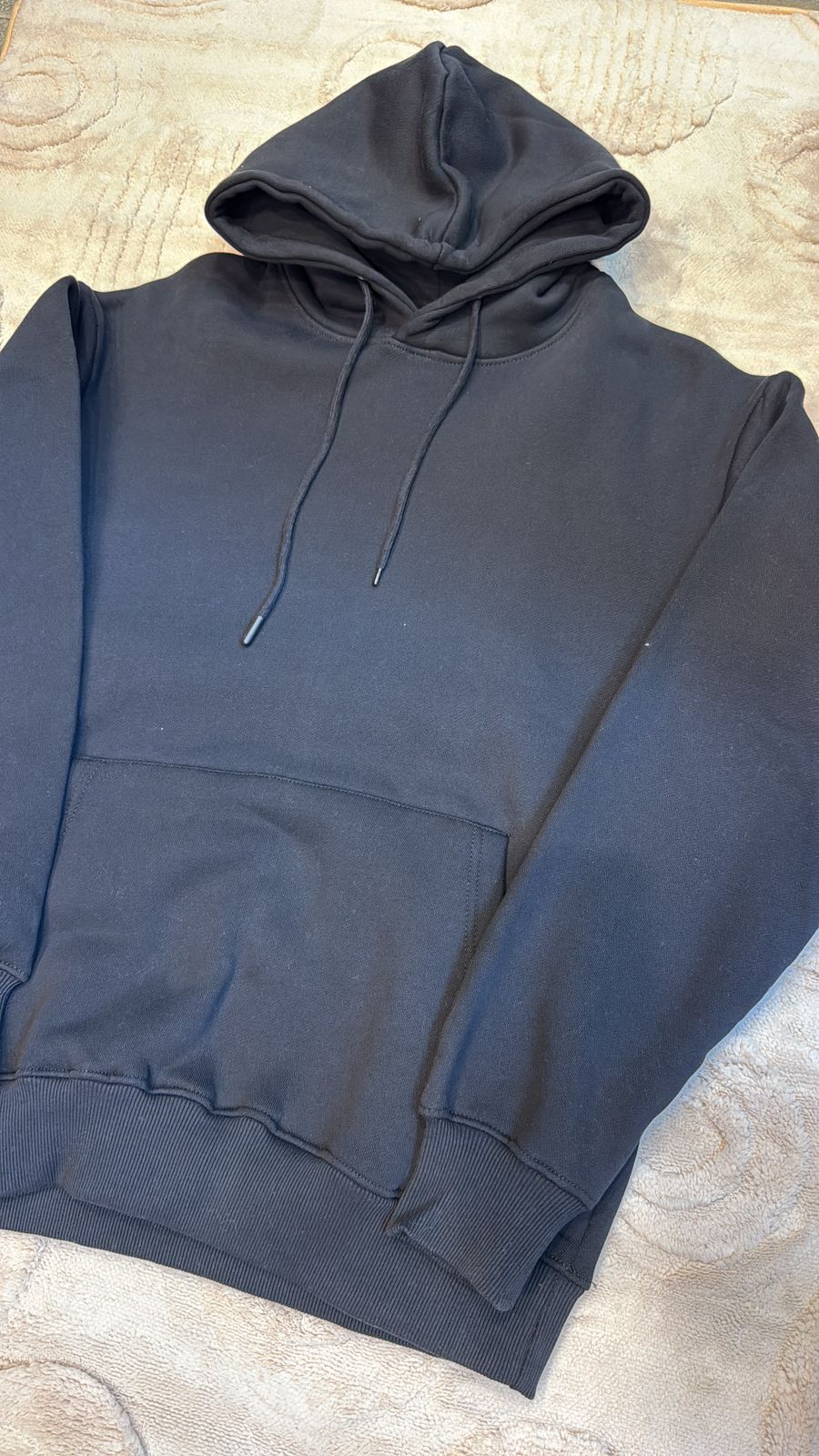 Essential Black Pullover Hoodie - Men's/Unisex Fleece Sweatshirt
