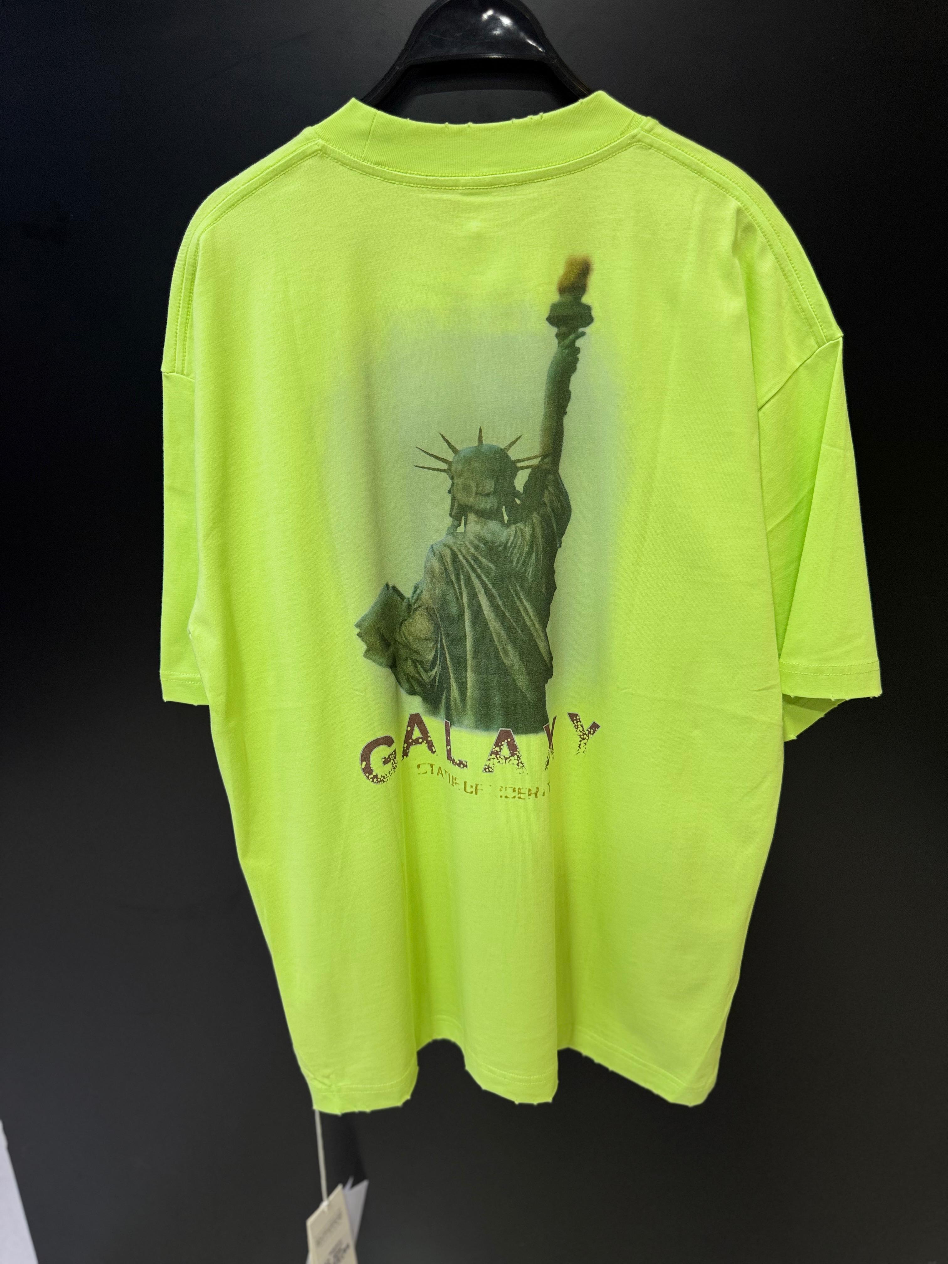 Neon Green "GALAXY" Oversized T-Shirt - Streetwear Graphic Tee