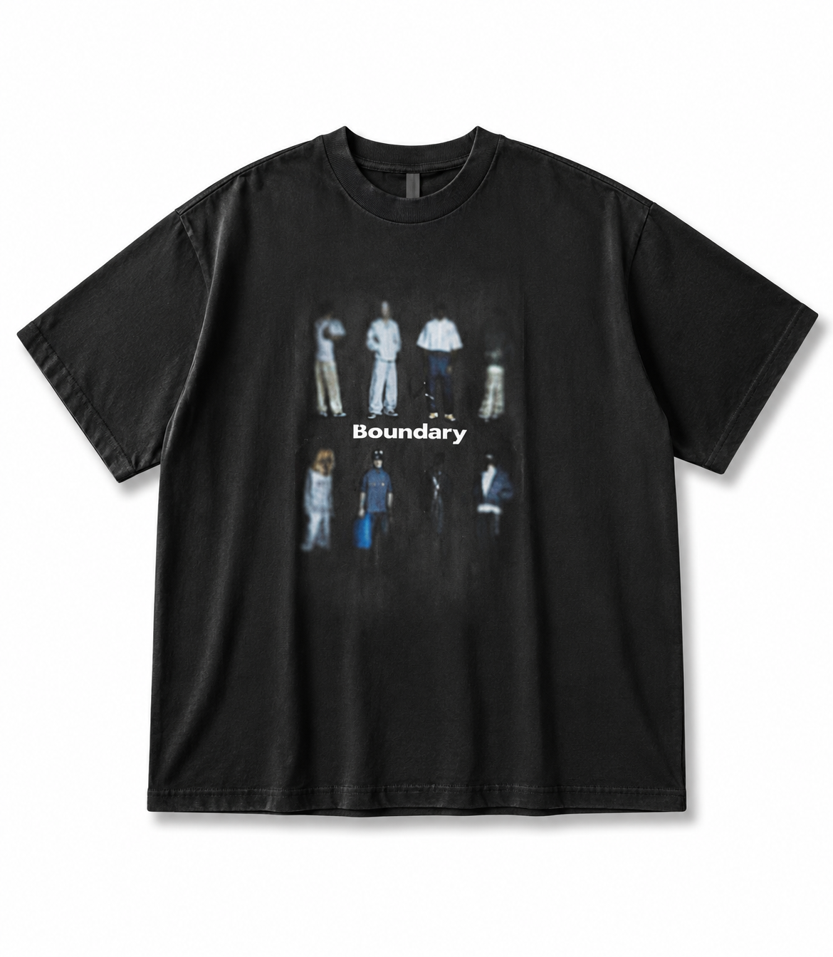 Boundary Oversized Graphic T-Shirt – Black Streetwear Edition