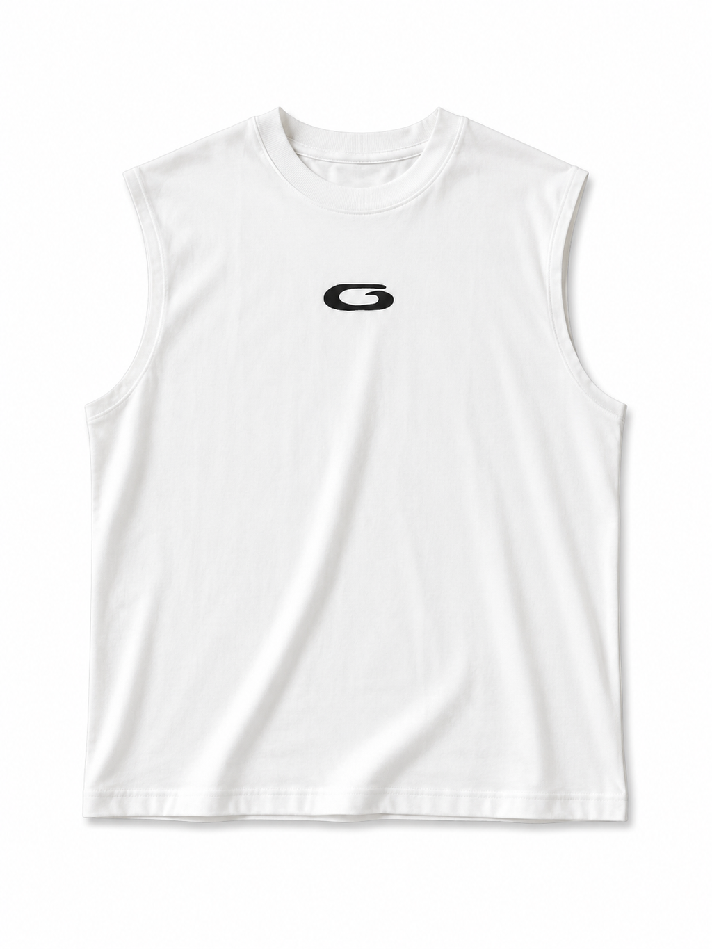 BLSKSTUDIO Men's Oversized Sleeveless Tank Top – White