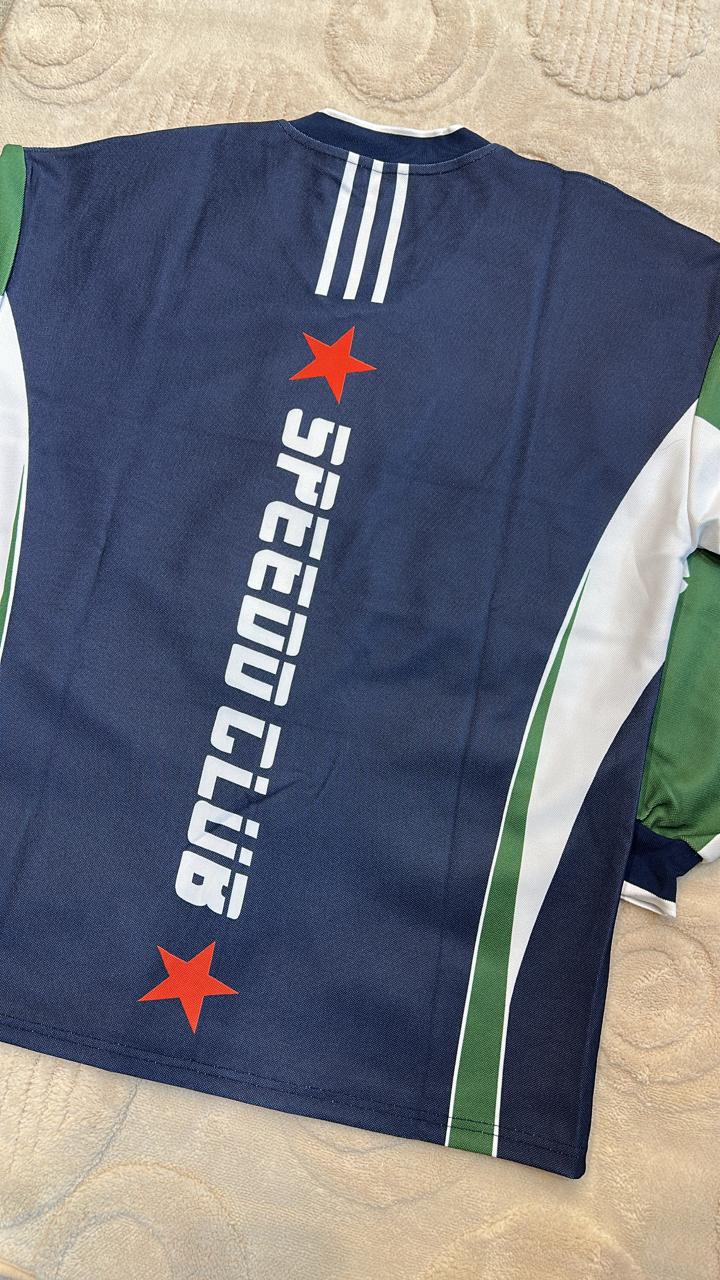 Free size "WANPINIMO 03" Racing Jersey | Colorblock Long Sleeve Streetwear Top