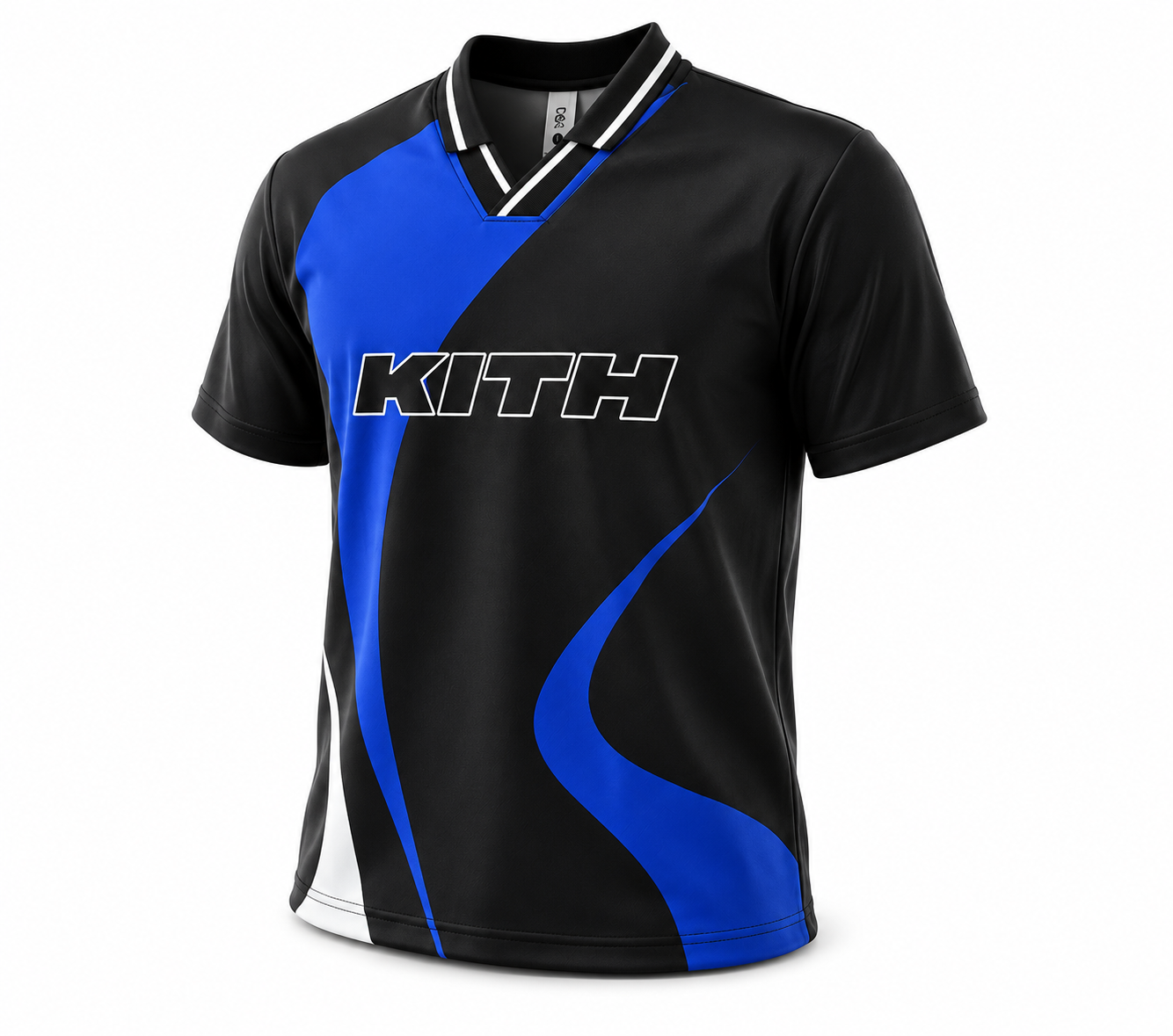 KITH Black & Royal Blue Retro Streetwear Jersey