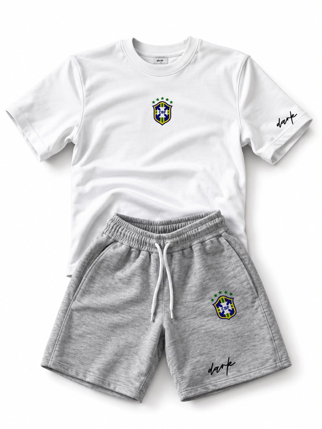 Brazil Graphic T-Shirt & Grey Shorts Set