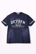 Navy “GEYSEN” Vintage College Graphic T-Shirt
