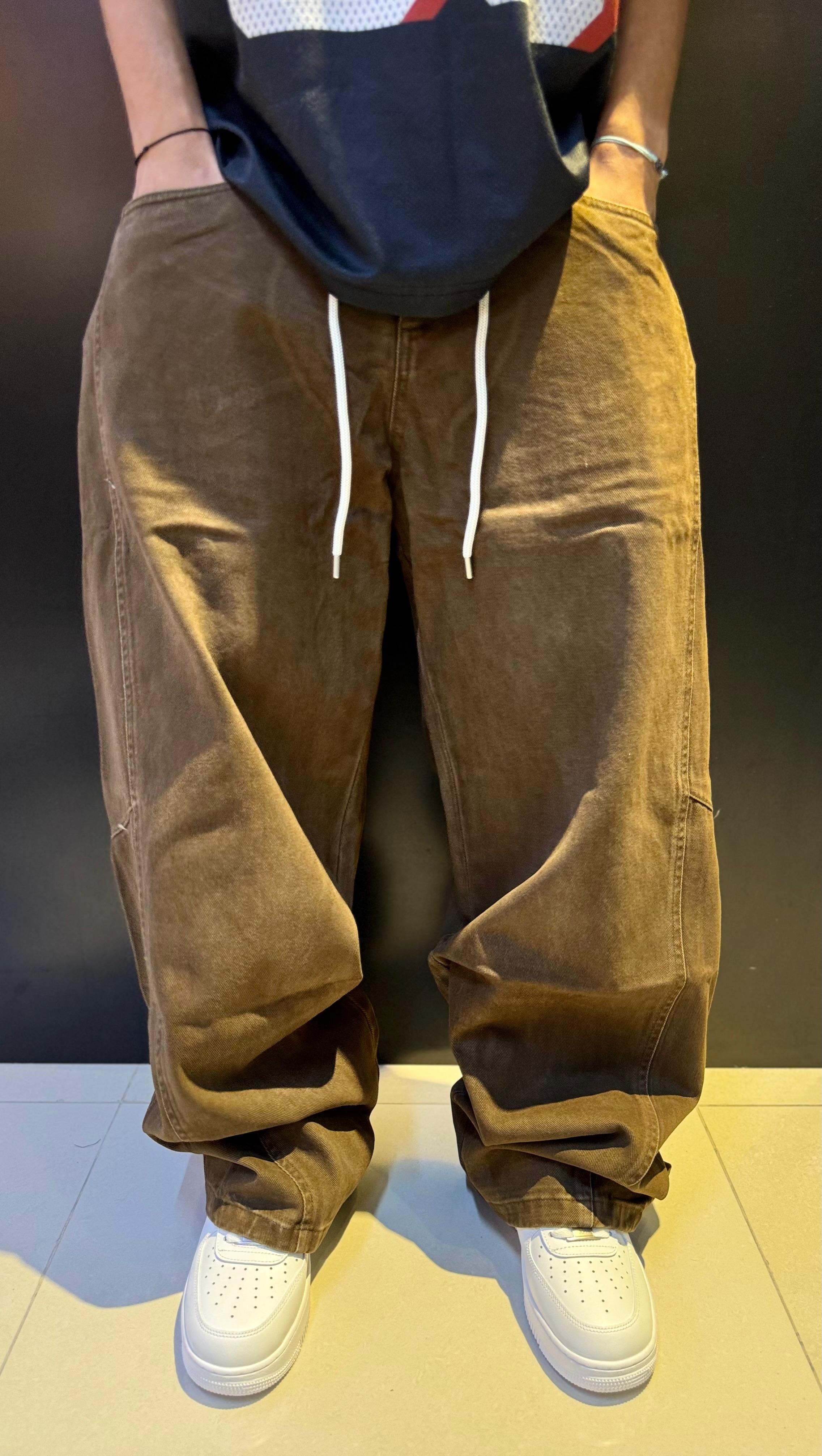 Vintage Brown Oversized Baggy Denim Pants