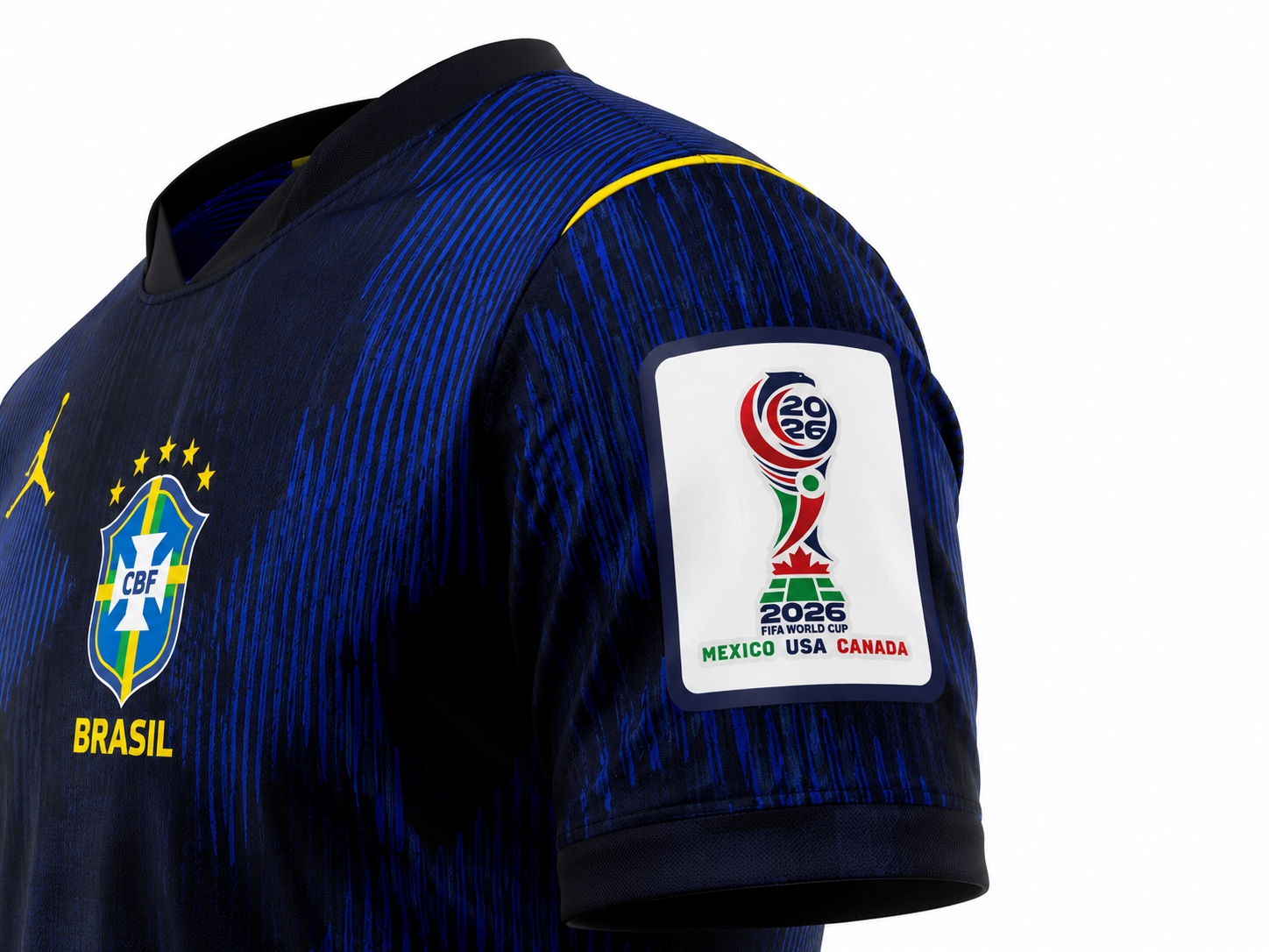 Brazil Away Football Jersey 2026 Edition – Blue & Black Performance Soccer Shirt