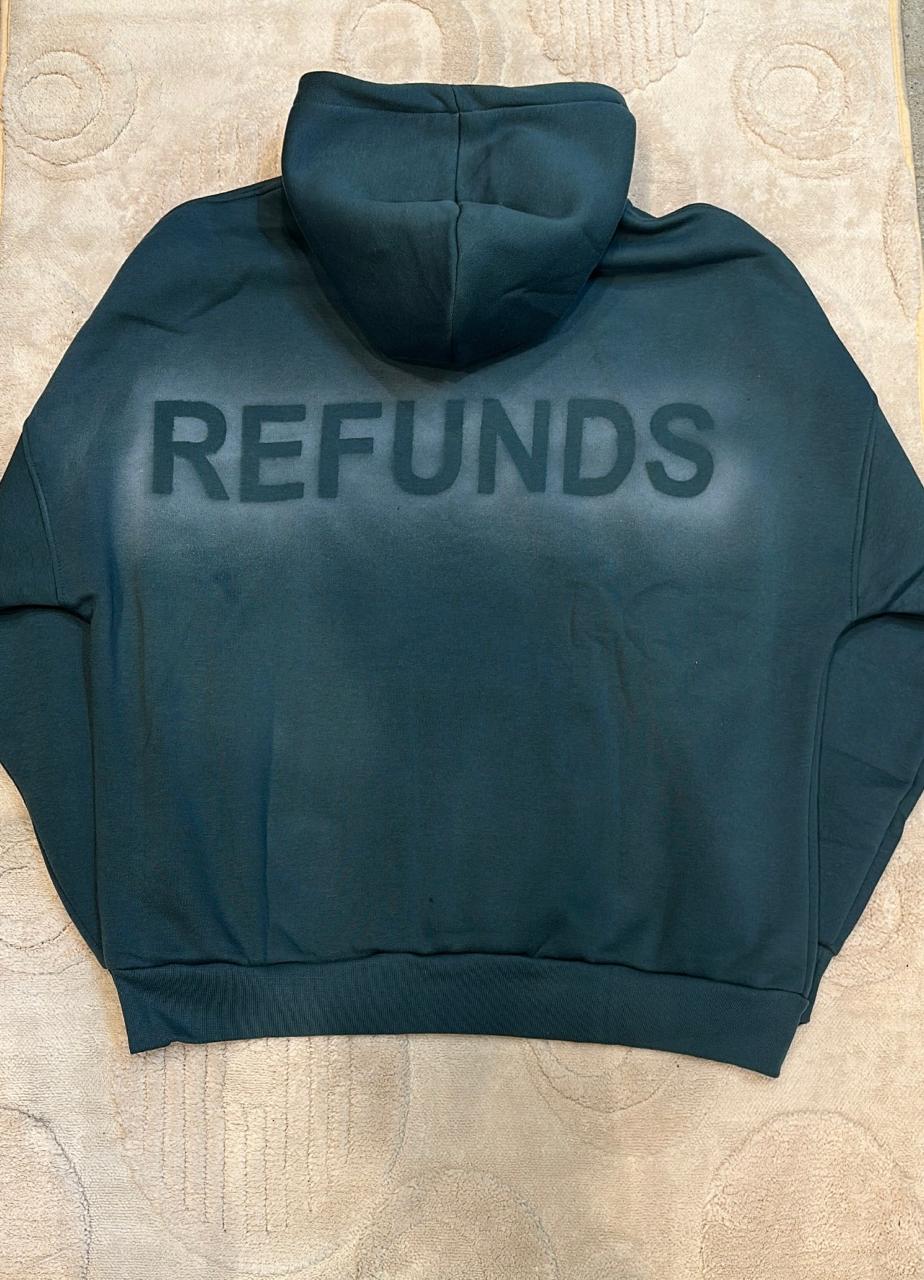 97 Dark Teal '97' Spray-Paint Effect Oversized Hoodie