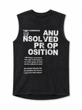 Men's Black Graphic Sleeveless Tank Top – Vintage Streetwear Muscle Tee