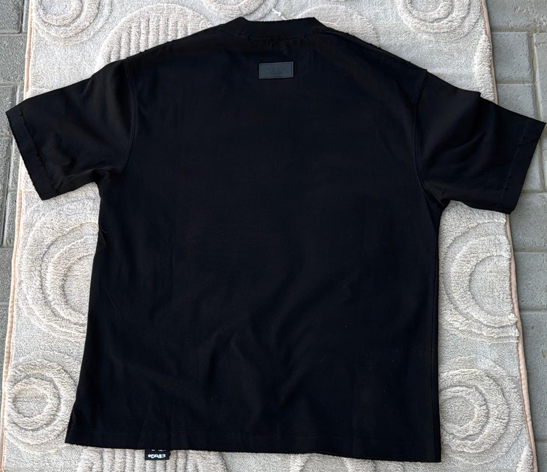 Men's/Unisex Oversized Black Essential T-Shirt | Minimalist Blank Tee