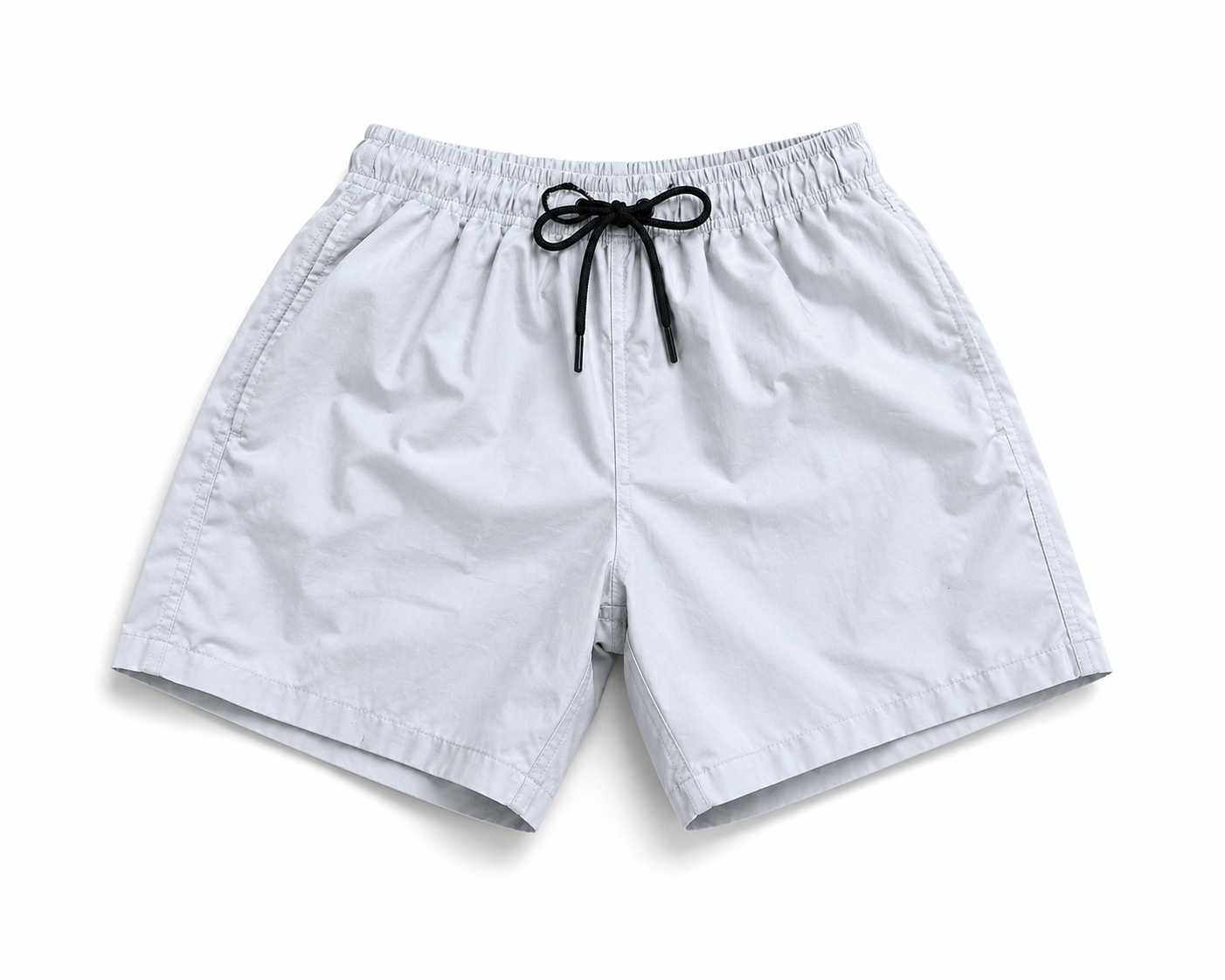 Swimming Shorts Men’s Light Grey Casual Shorts – Elastic Waist with Drawstring