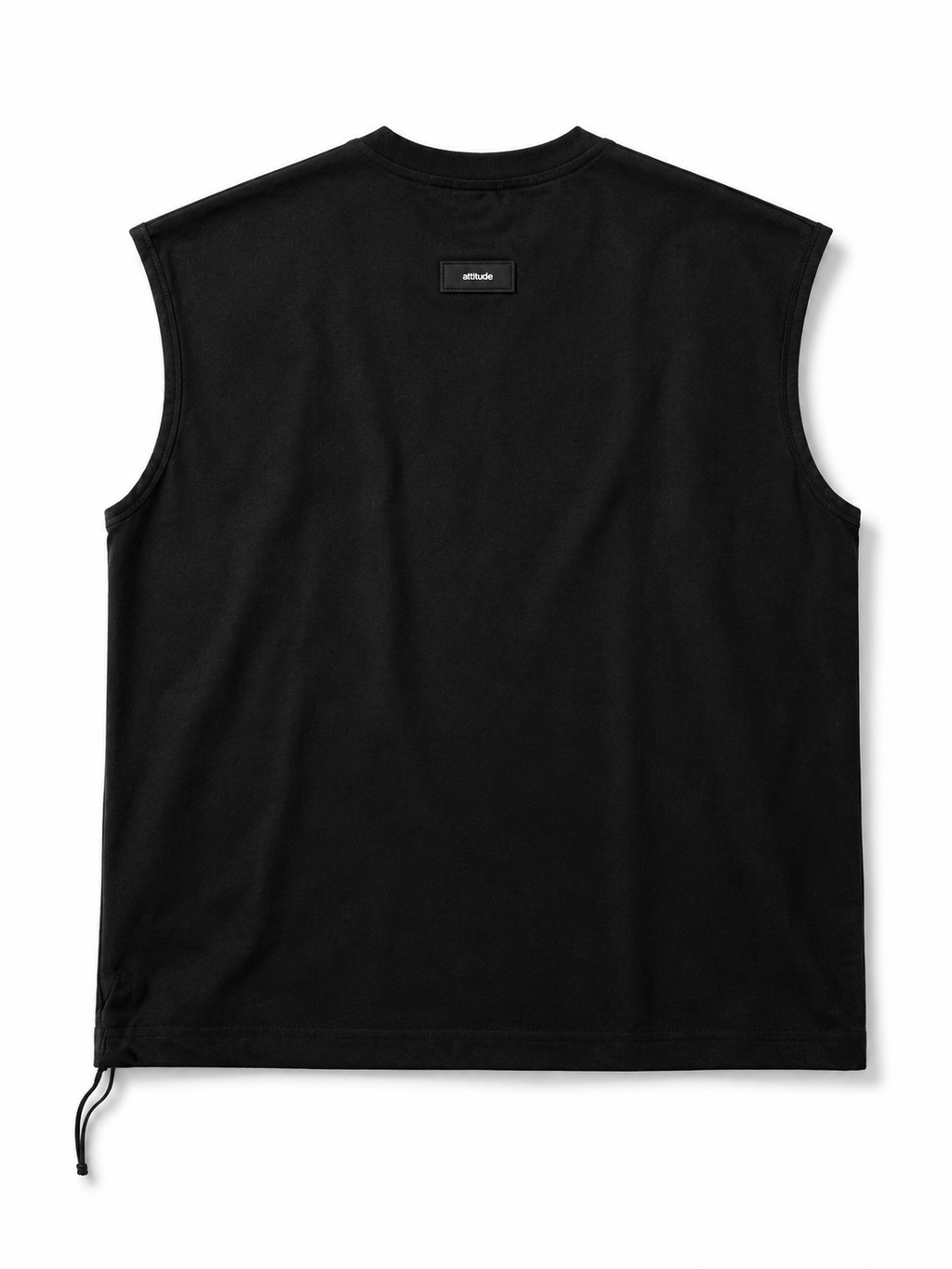 Black Sleeveless Duck Embroidered Muscle Tee