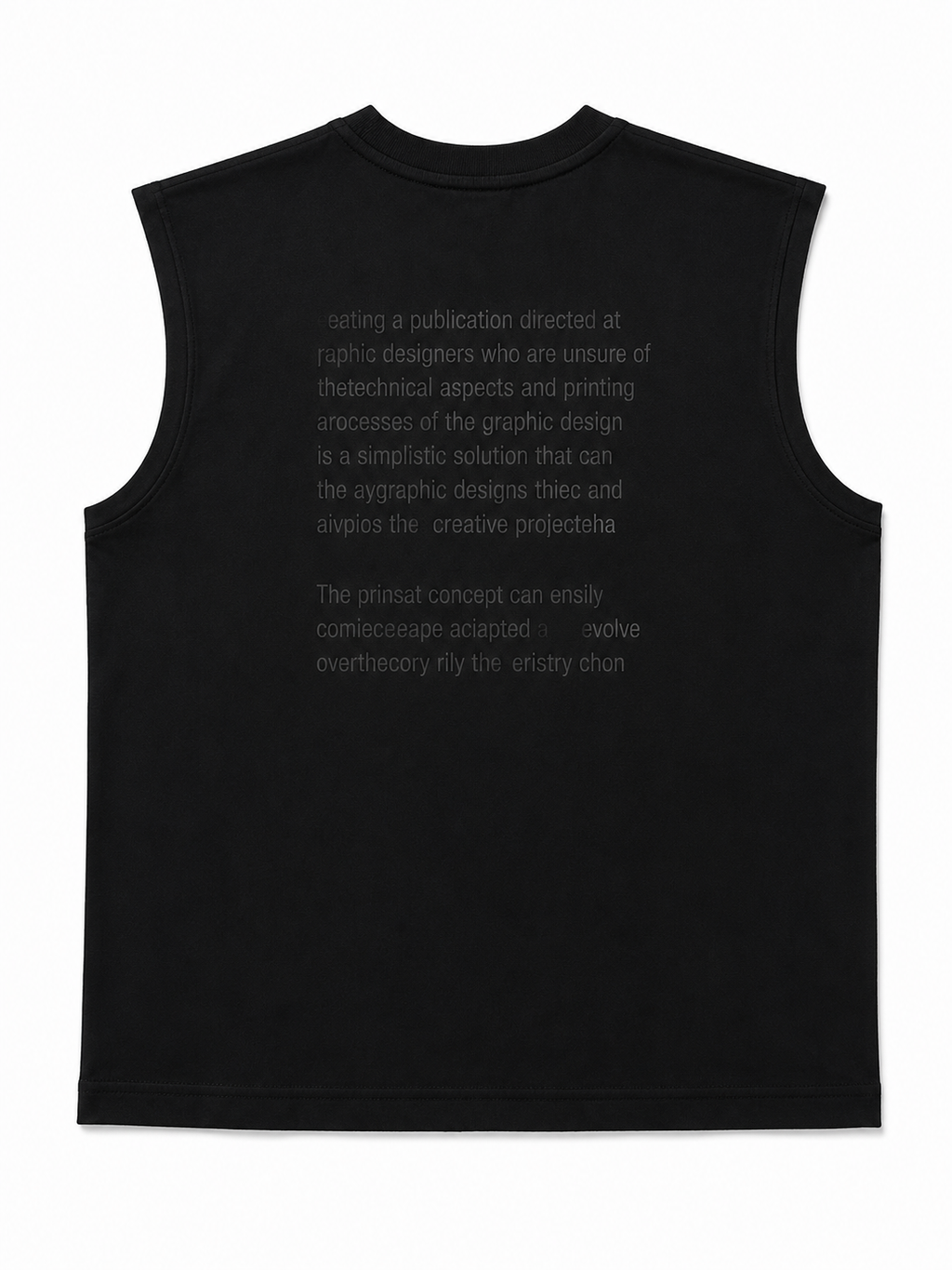 Minimalist Black Sleeveless Graphic Tank Top – Premium Cotton Oversized Fit