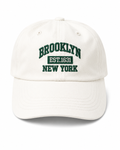 Brooklyn New York Embroidered Cap – Cream & Green